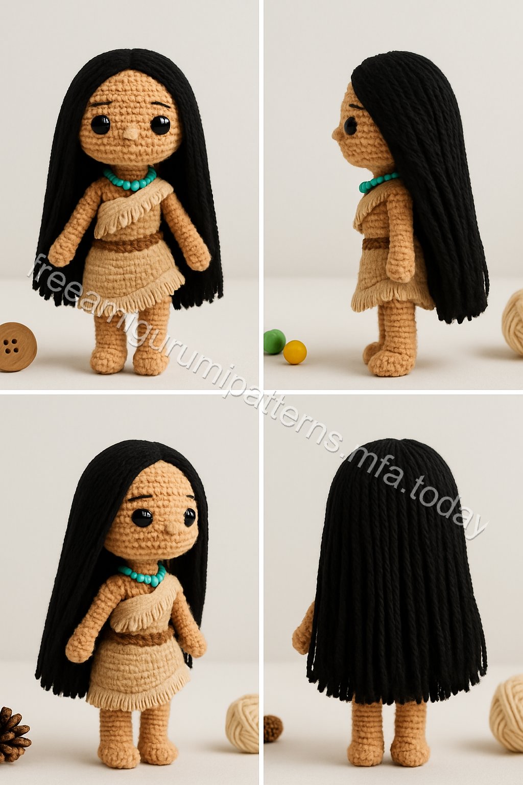 Amigurumi Pocahontas Free Pattern