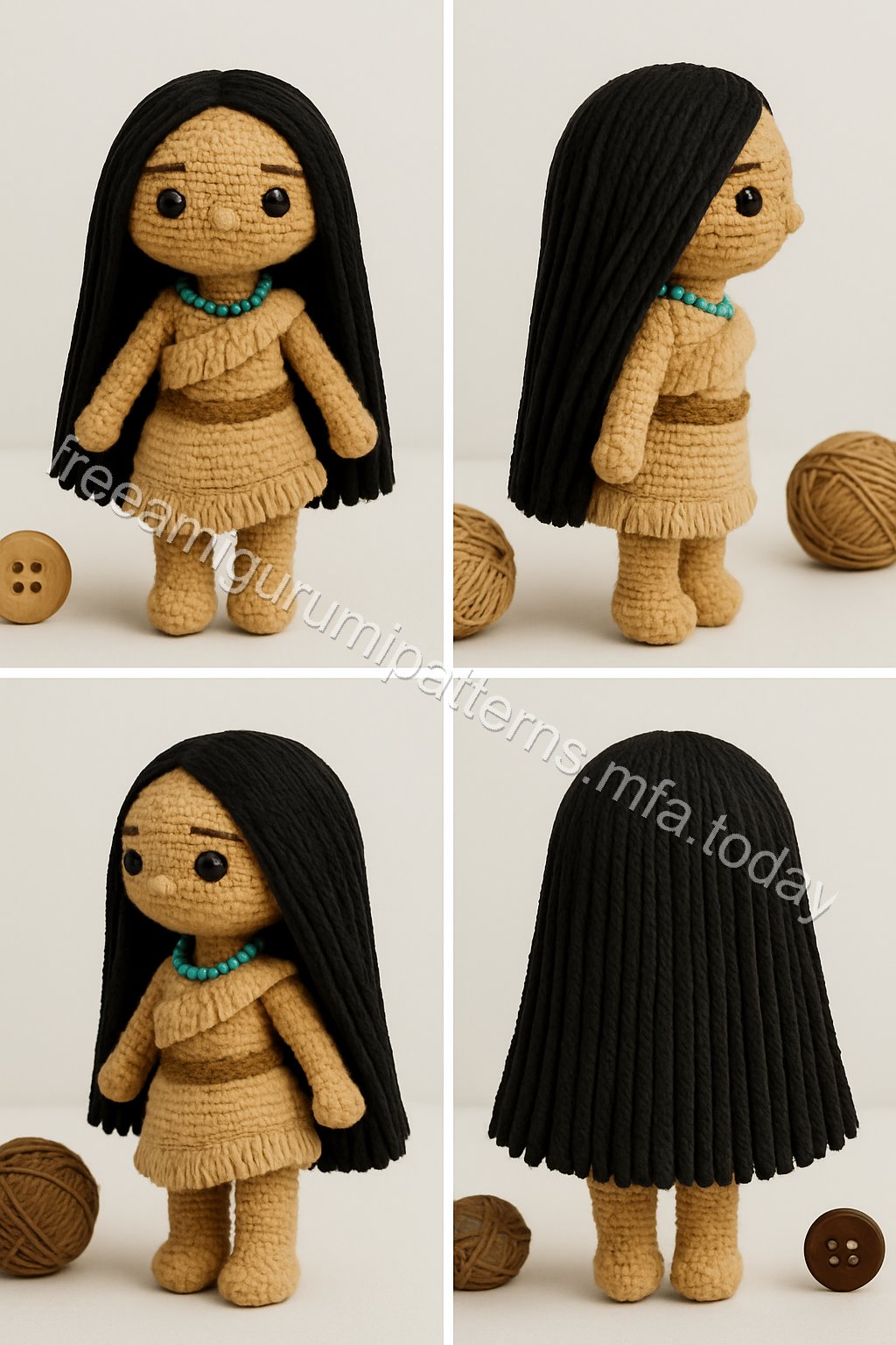Amigurumi Pocahontas Free Pattern