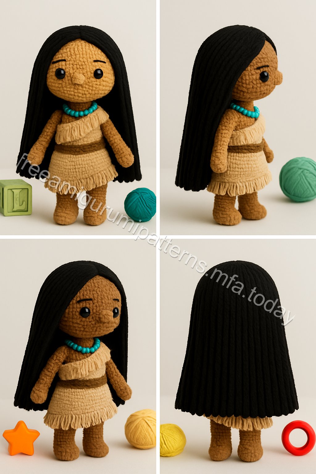 Amigurumi Pocahontas Free Pattern
