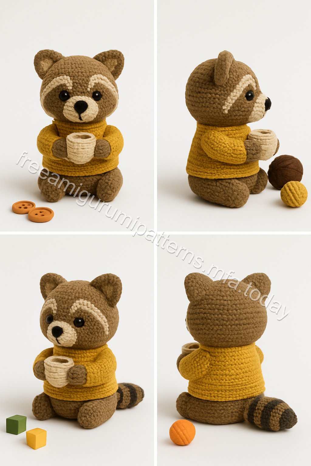 Amigurumi Raccoon Free Pattern