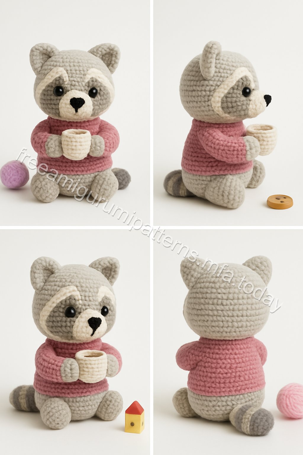 Amigurumi Raccoon Free Pattern