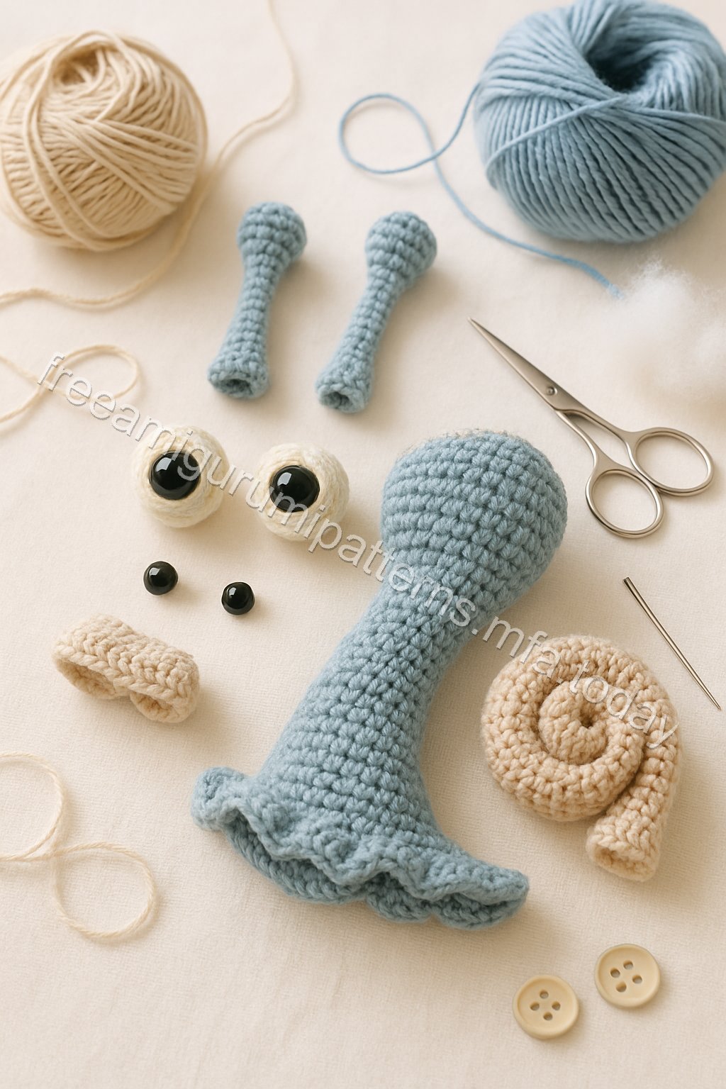 Amigurumi Snail Free Pattern crochet parts