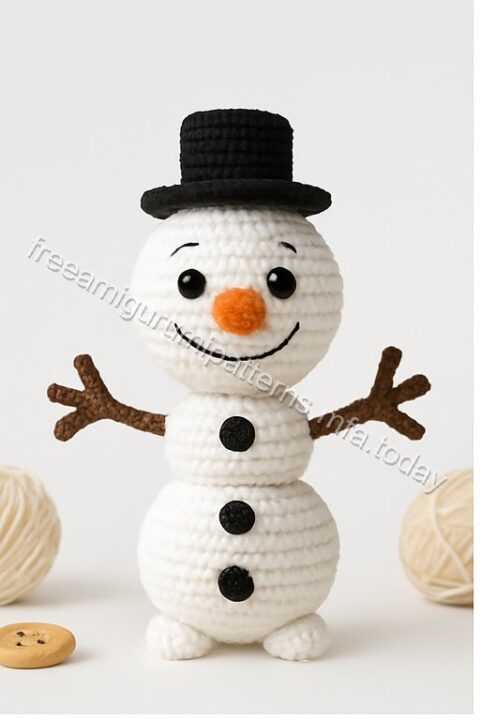 Amigurumi Winter Sisters And Snowman Free Pattern - snowman-q1p1.jpg