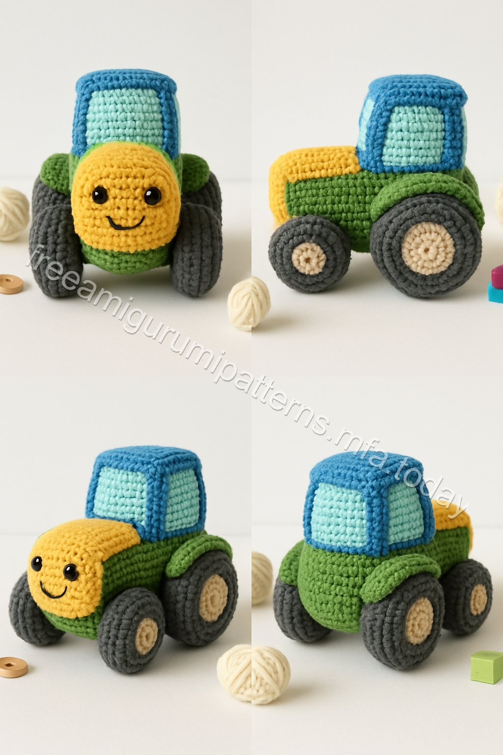 Amigurumi Tractor Free Pattern
