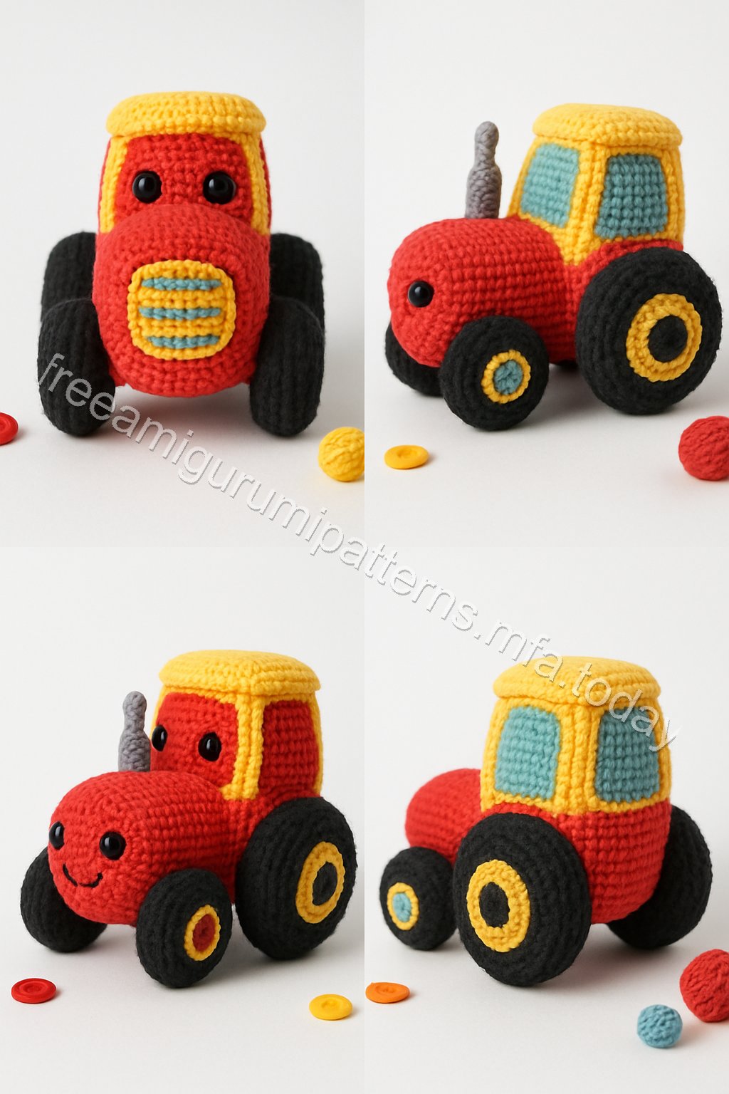 Amigurumi Tractor Free Pattern