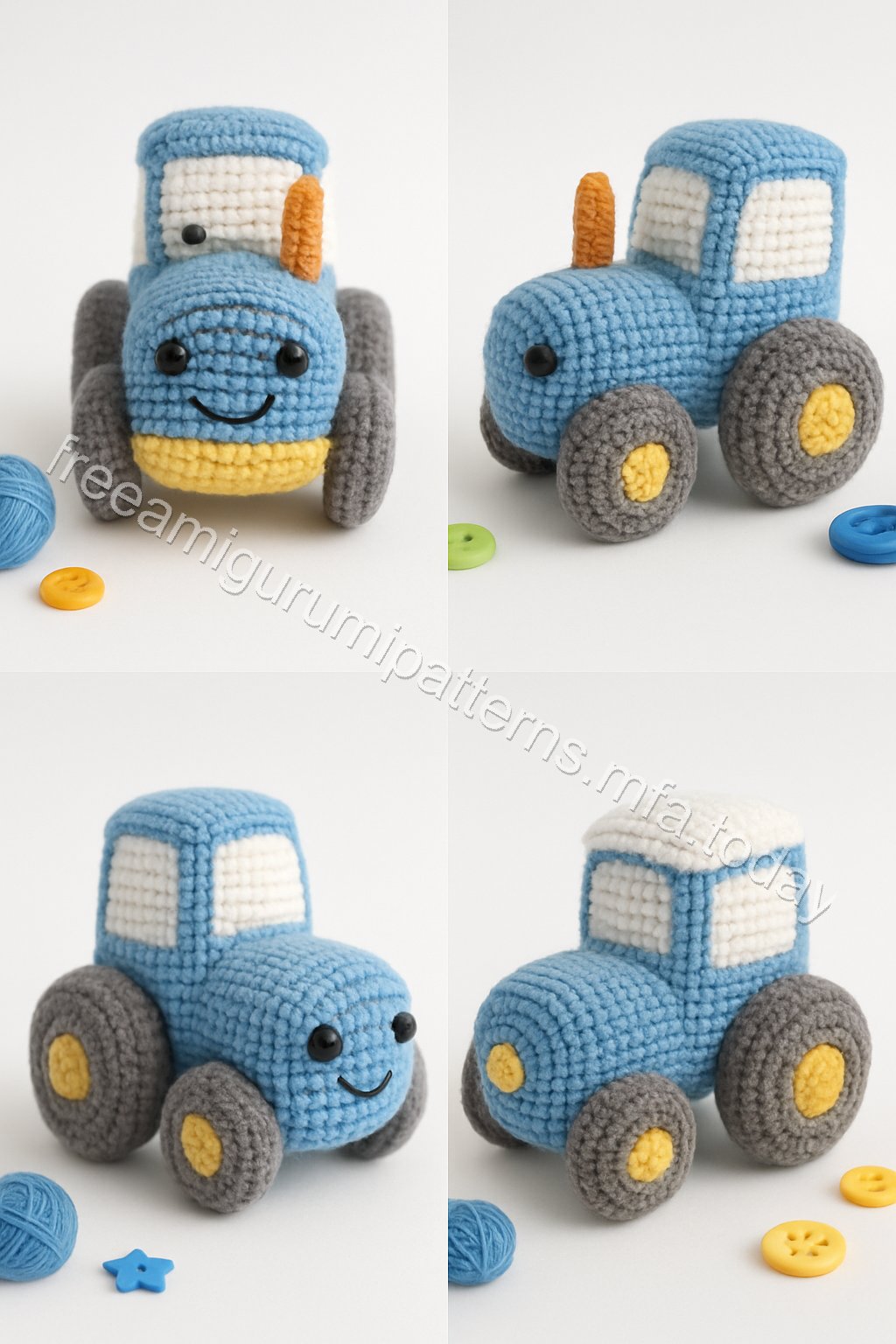 Amigurumi Tractor Free Pattern