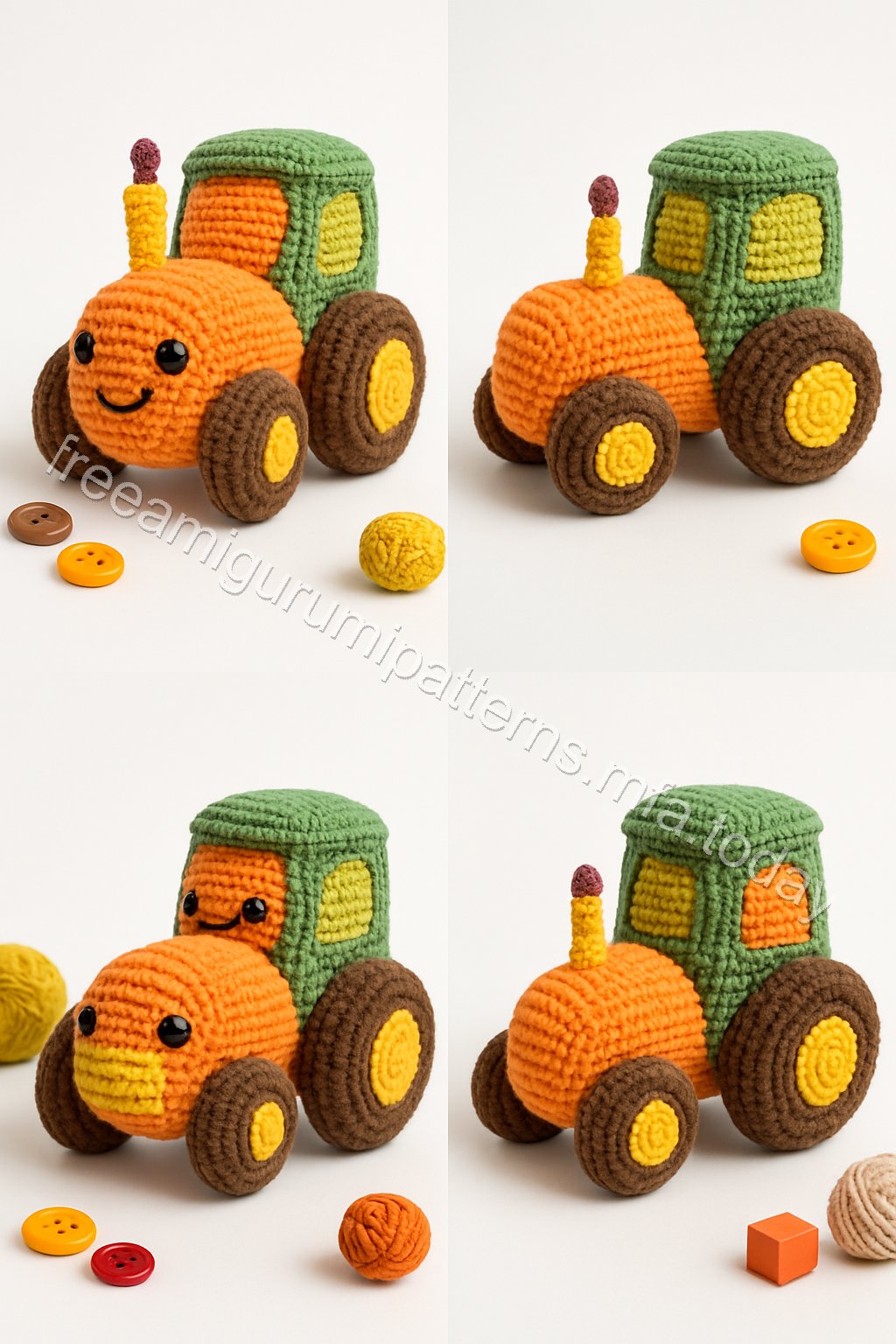 Amigurumi Tractor Free Pattern