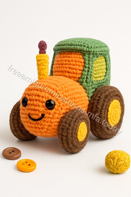 Amigurumi Tractor Free Pattern