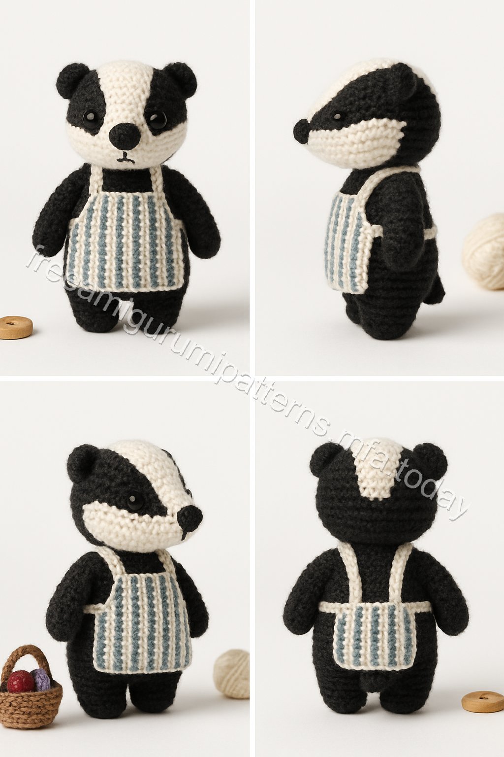 Amigurumi Badger Free Pattern