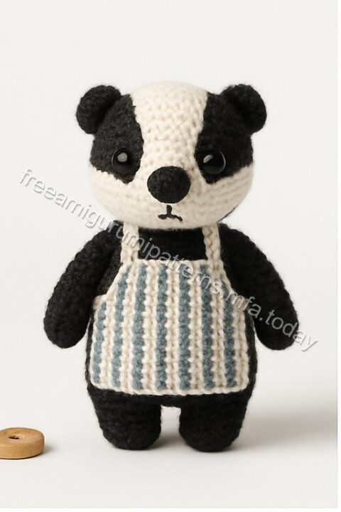 Amigurumi Badger Free Pattern - badger-q1p1.jpg
