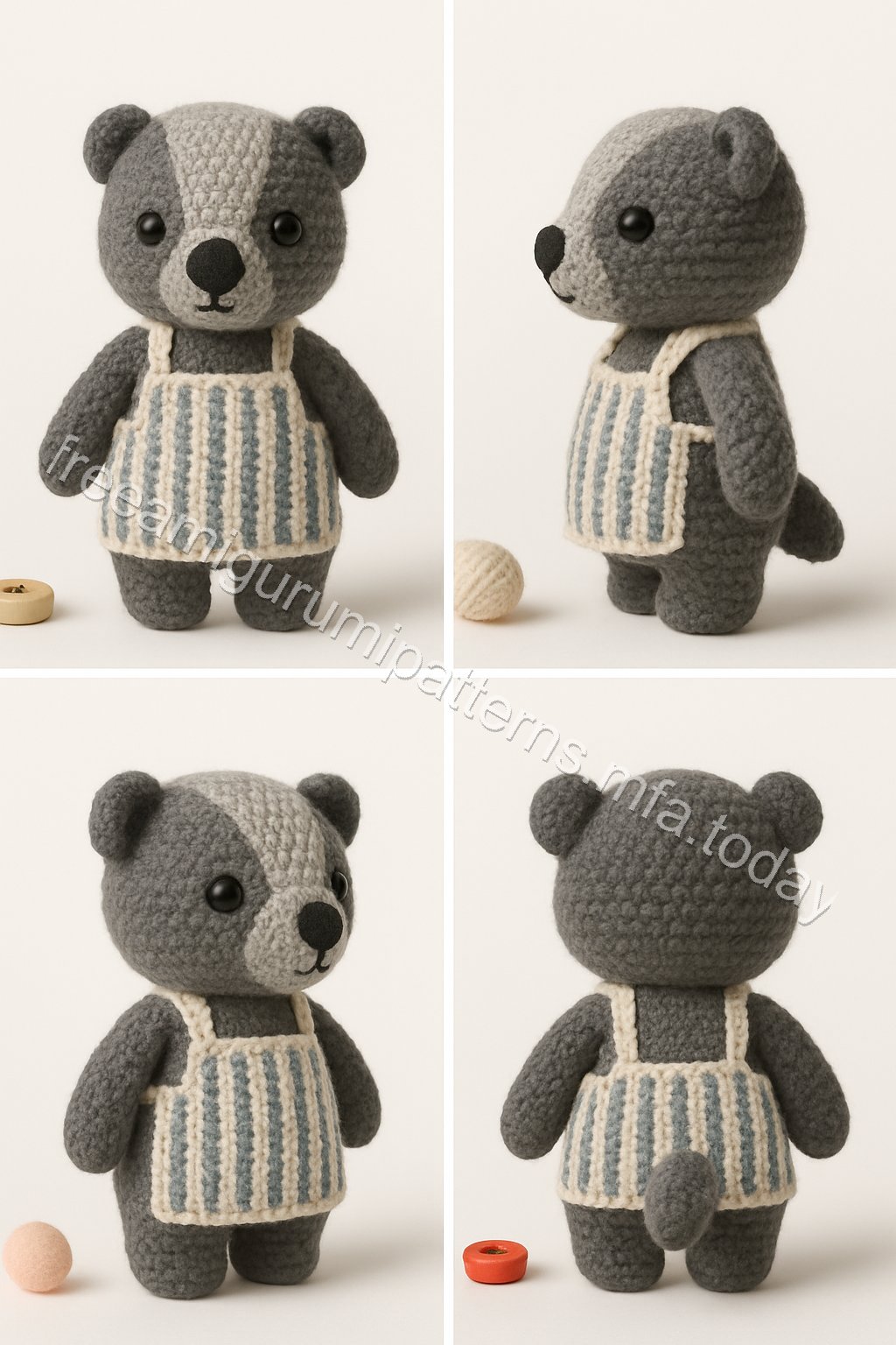 Amigurumi Badger Free Pattern
