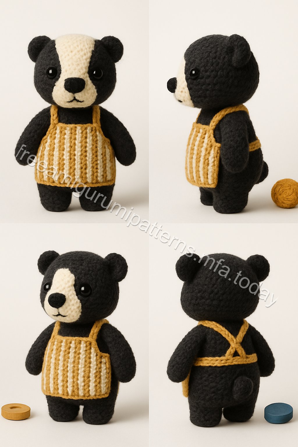 Amigurumi Badger Free Pattern