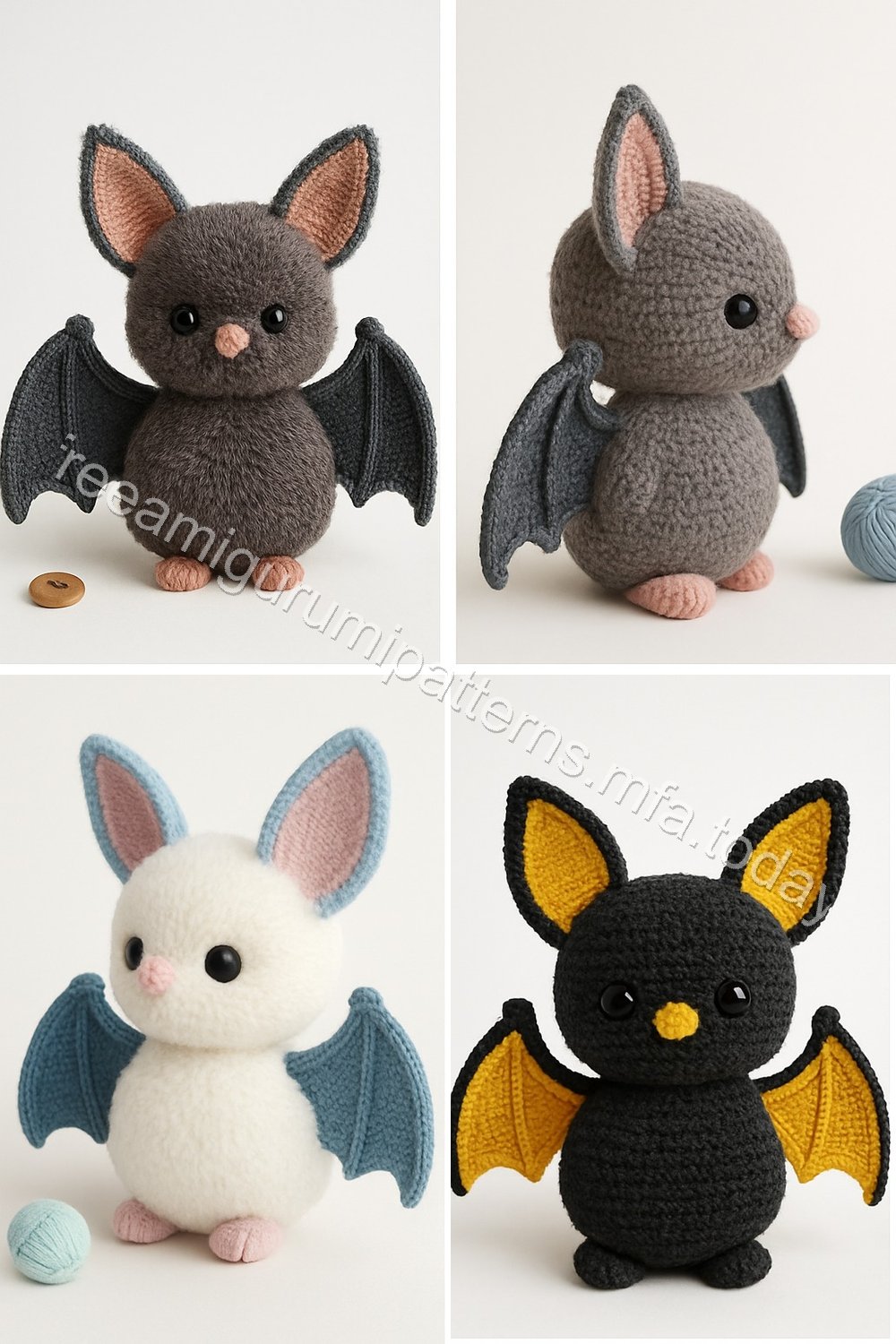 Amigurumi Fluffy Bat Free Pattern