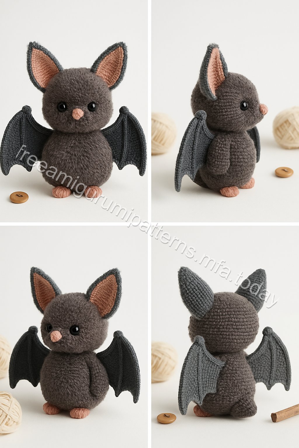 Amigurumi Fluffy Bat Free Pattern