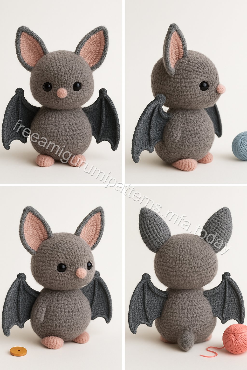 Amigurumi Fluffy Bat Free Pattern