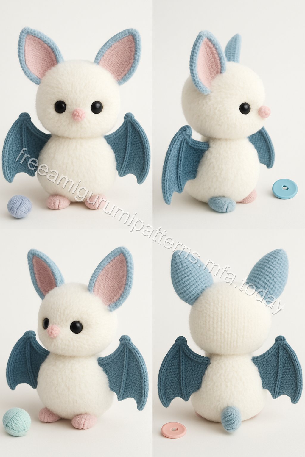 Amigurumi Fluffy Bat Free Pattern
