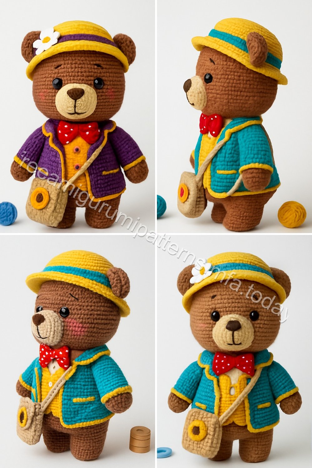 Amigurumi Scholar Bear Free Pattern