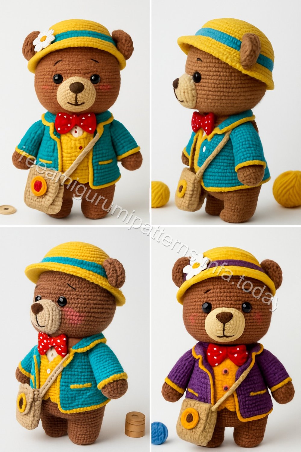Amigurumi Scholar Bear Free Pattern