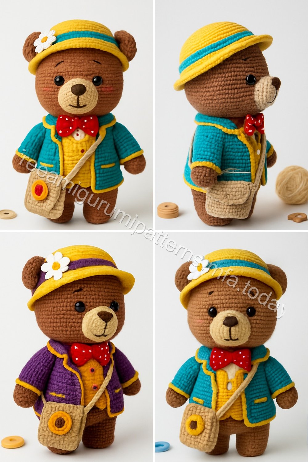 Amigurumi Scholar Bear Free Pattern