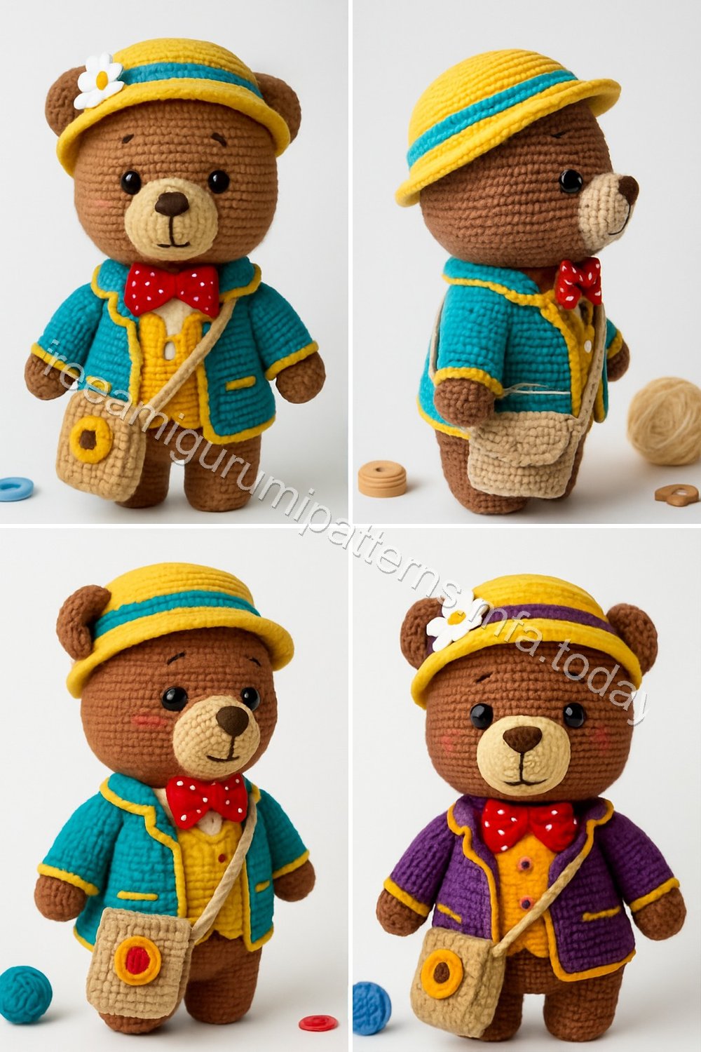 Amigurumi Scholar Bear Free Pattern