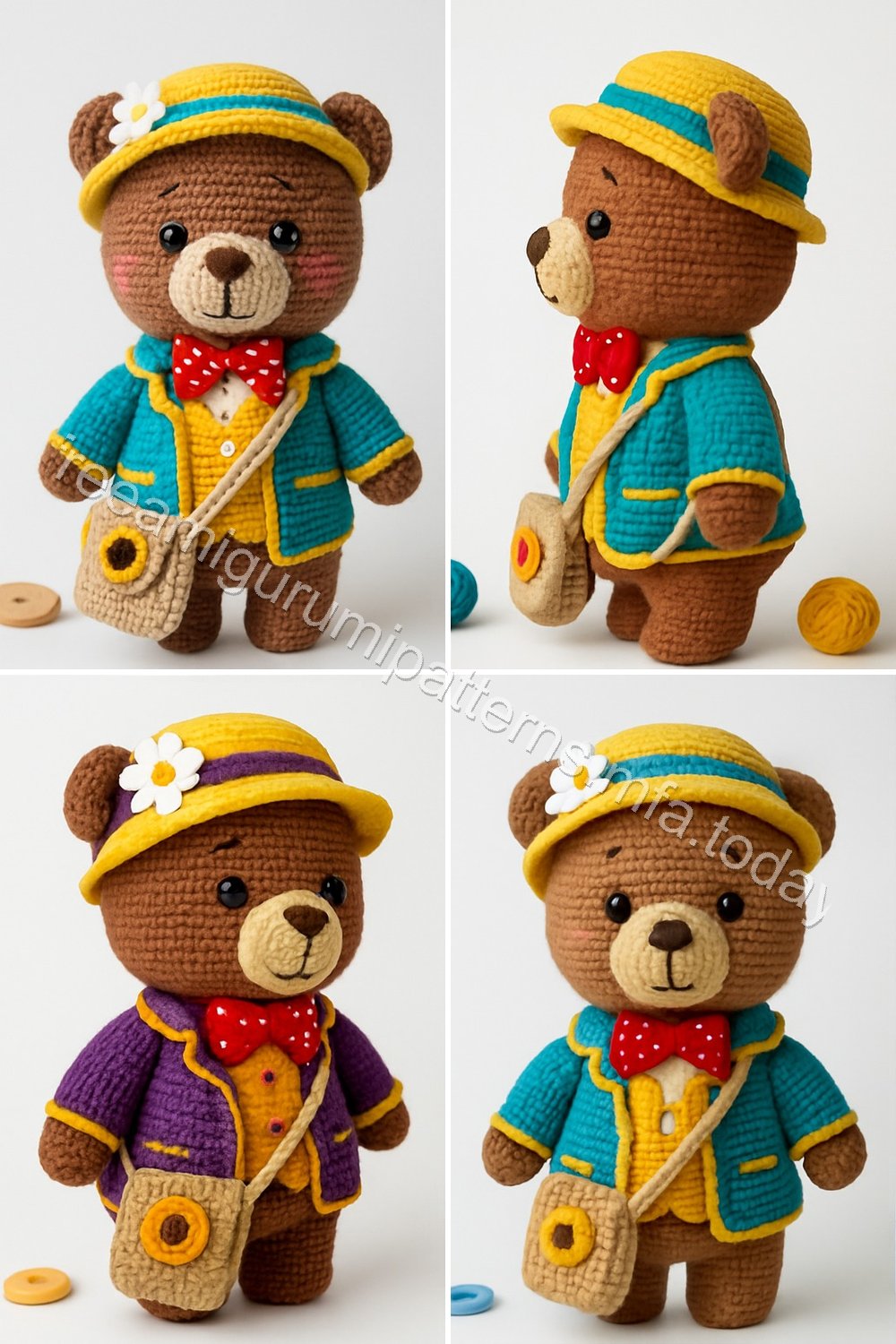 Amigurumi Scholar Bear Free Pattern
