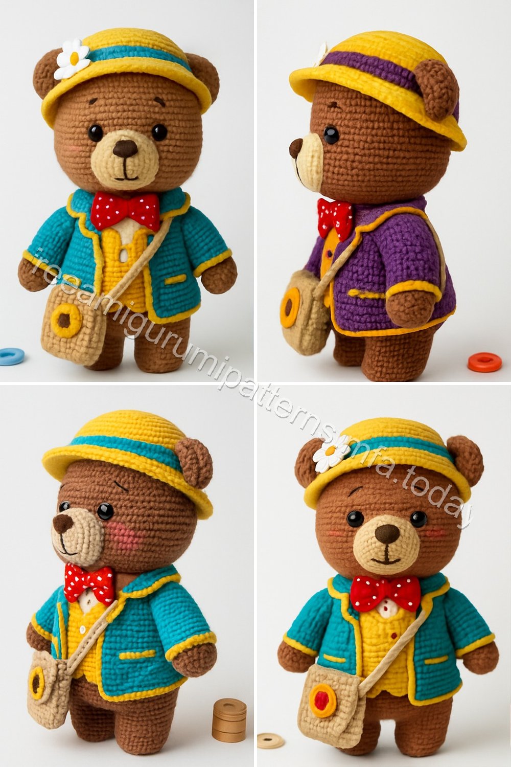 Amigurumi Scholar Bear Free Pattern