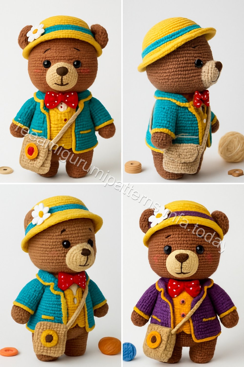 Amigurumi Scholar Bear Free Pattern