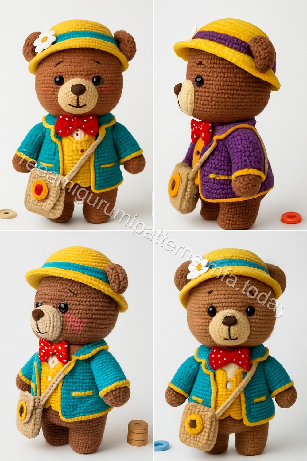 Amigurumi Scholar Bear Free Pattern