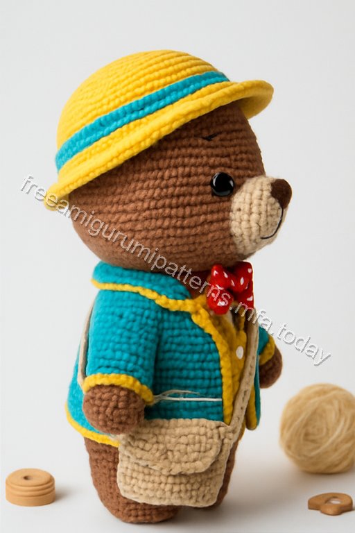 Amigurumi Scholar Bear Free Pattern