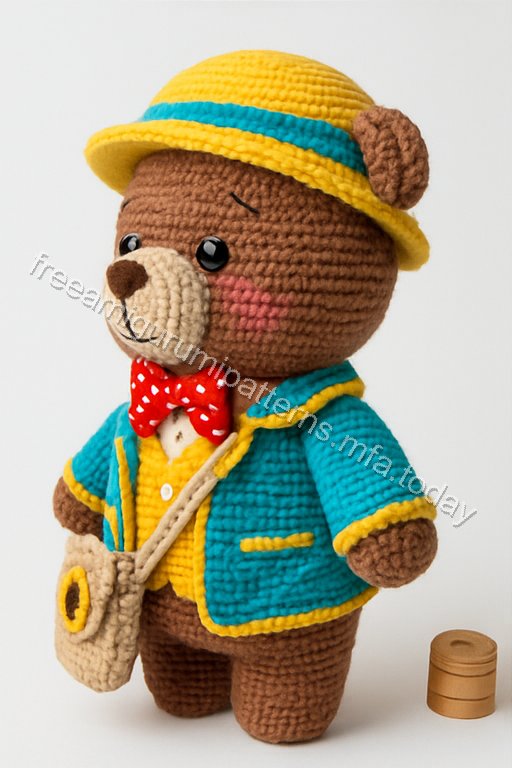 Amigurumi Scholar Bear Free Pattern