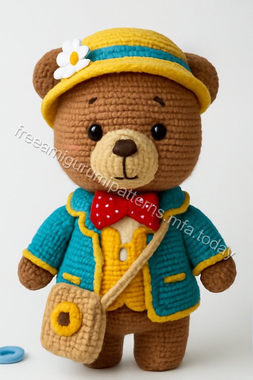 Amigurumi Scholar Bear Free Pattern