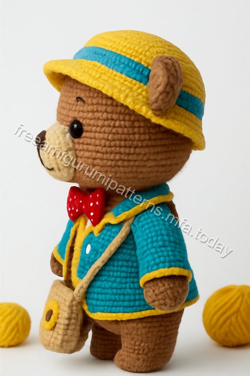 Amigurumi Scholar Bear Free Pattern