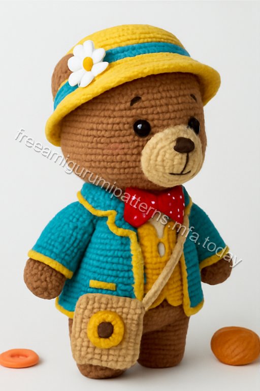Amigurumi Scholar Bear Free Pattern