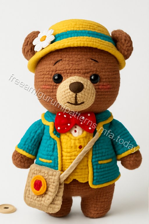 Amigurumi Scholar Bear Free Pattern