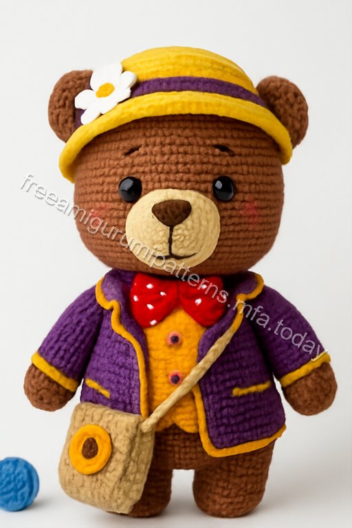 Amigurumi Scholar Bear Free Pattern