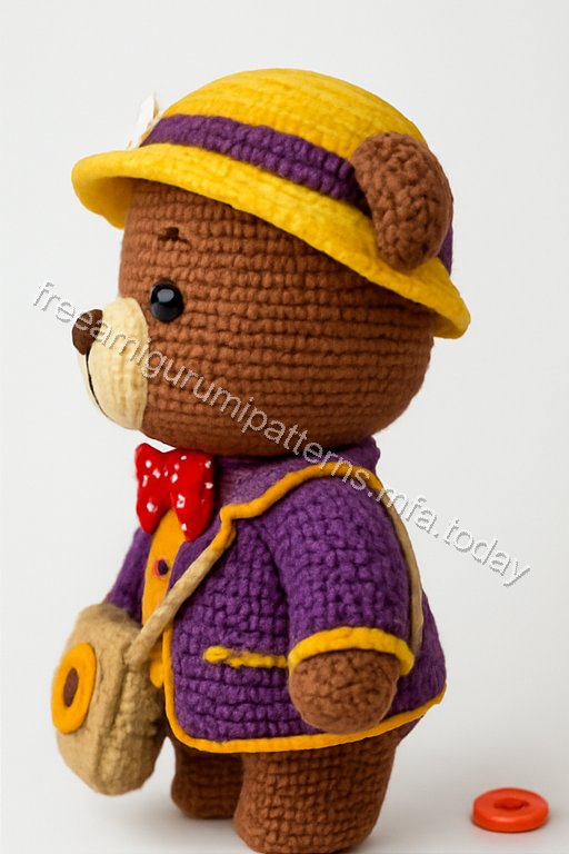 Amigurumi Scholar Bear Free Pattern