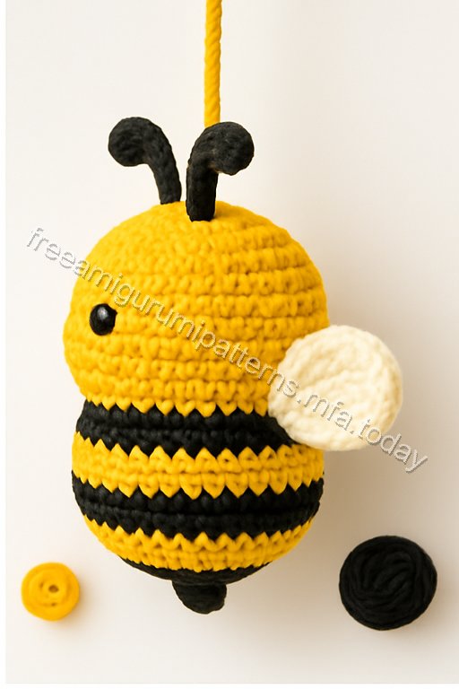 Amigurumi Hanging Bees Free Pattern
