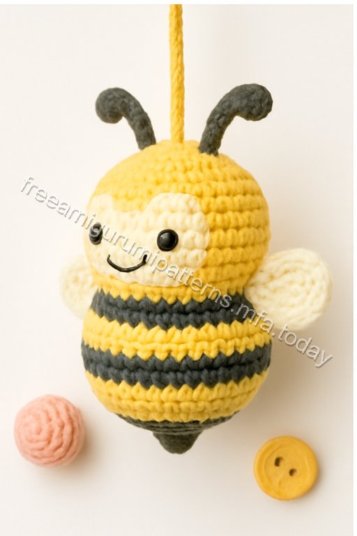 Amigurumi Hanging Bees Free Pattern