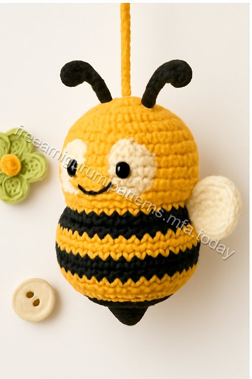 Amigurumi Hanging Bees Free Pattern