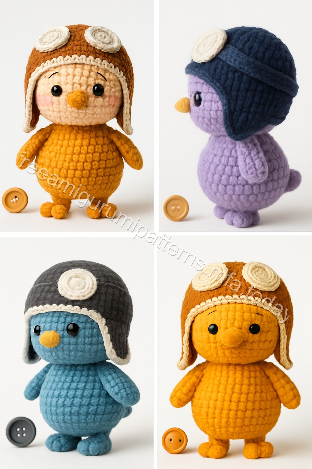 Amigurumi Aviator Bird Free Pattern