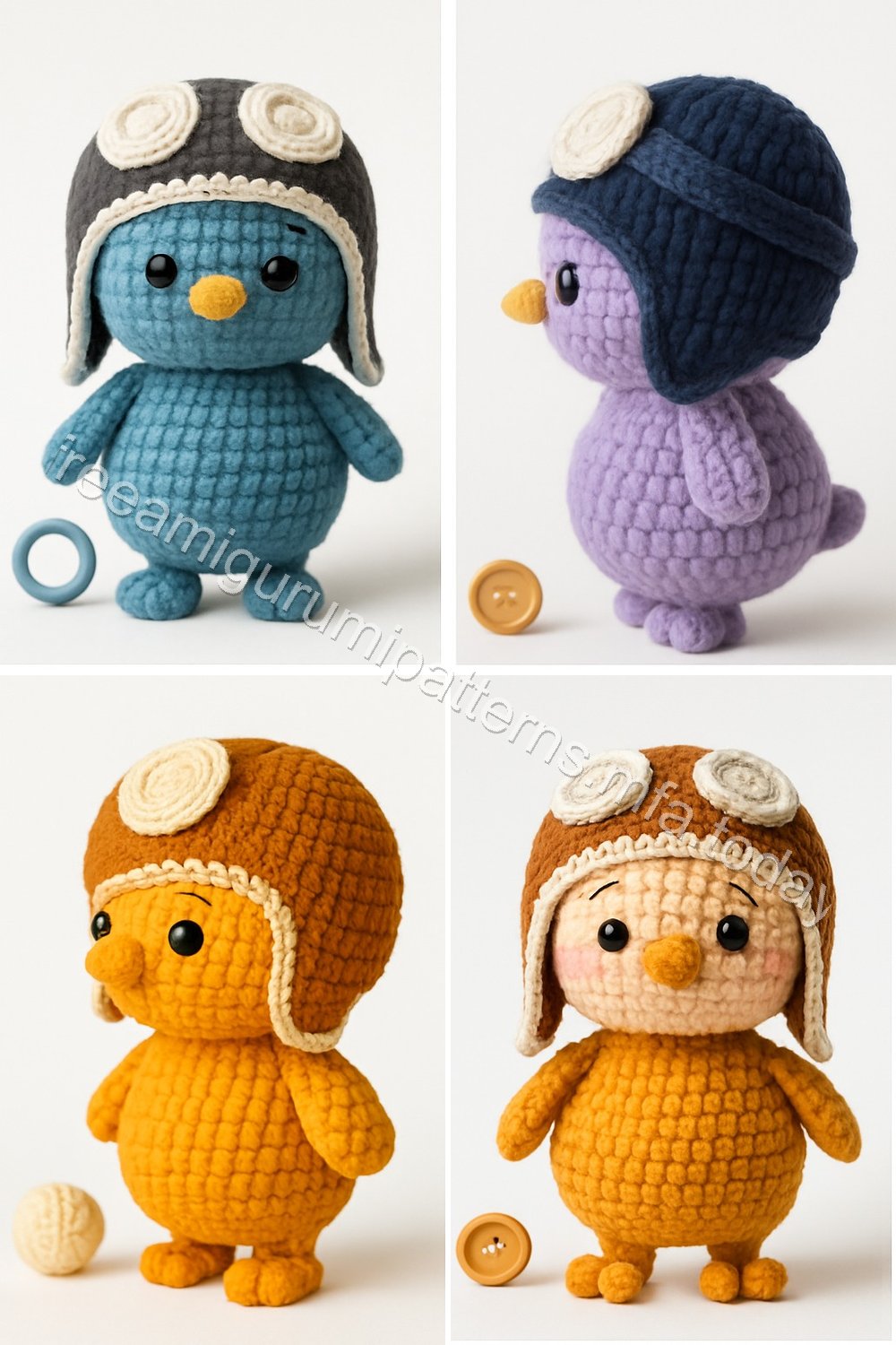Amigurumi Aviator Bird Free Pattern