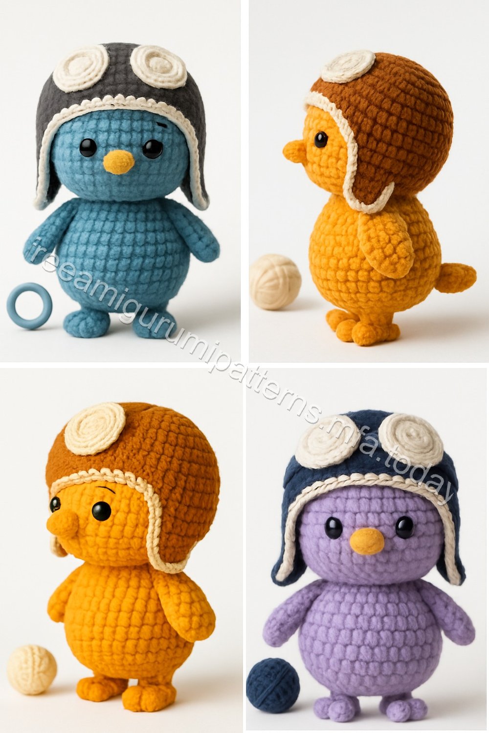 Amigurumi Aviator Bird Free Pattern