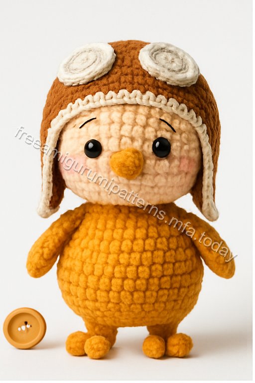 Amigurumi Aviator Bird Free Pattern