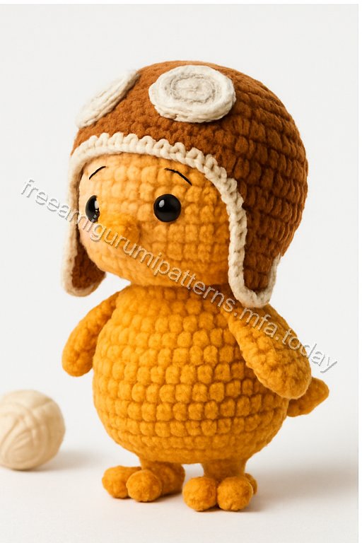 Amigurumi Aviator Bird Free Pattern