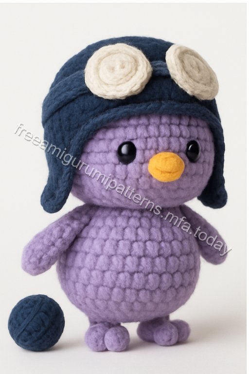 Amigurumi Aviator Bird Free Pattern