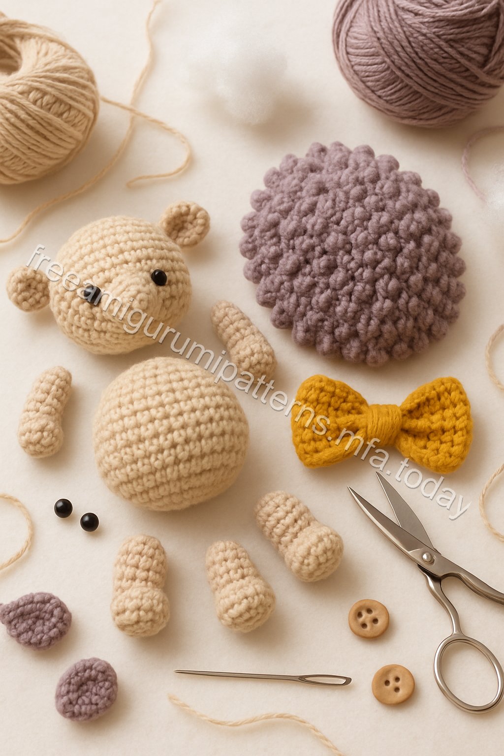 Amigurumi Hedgehog Free Pattern crochet parts
