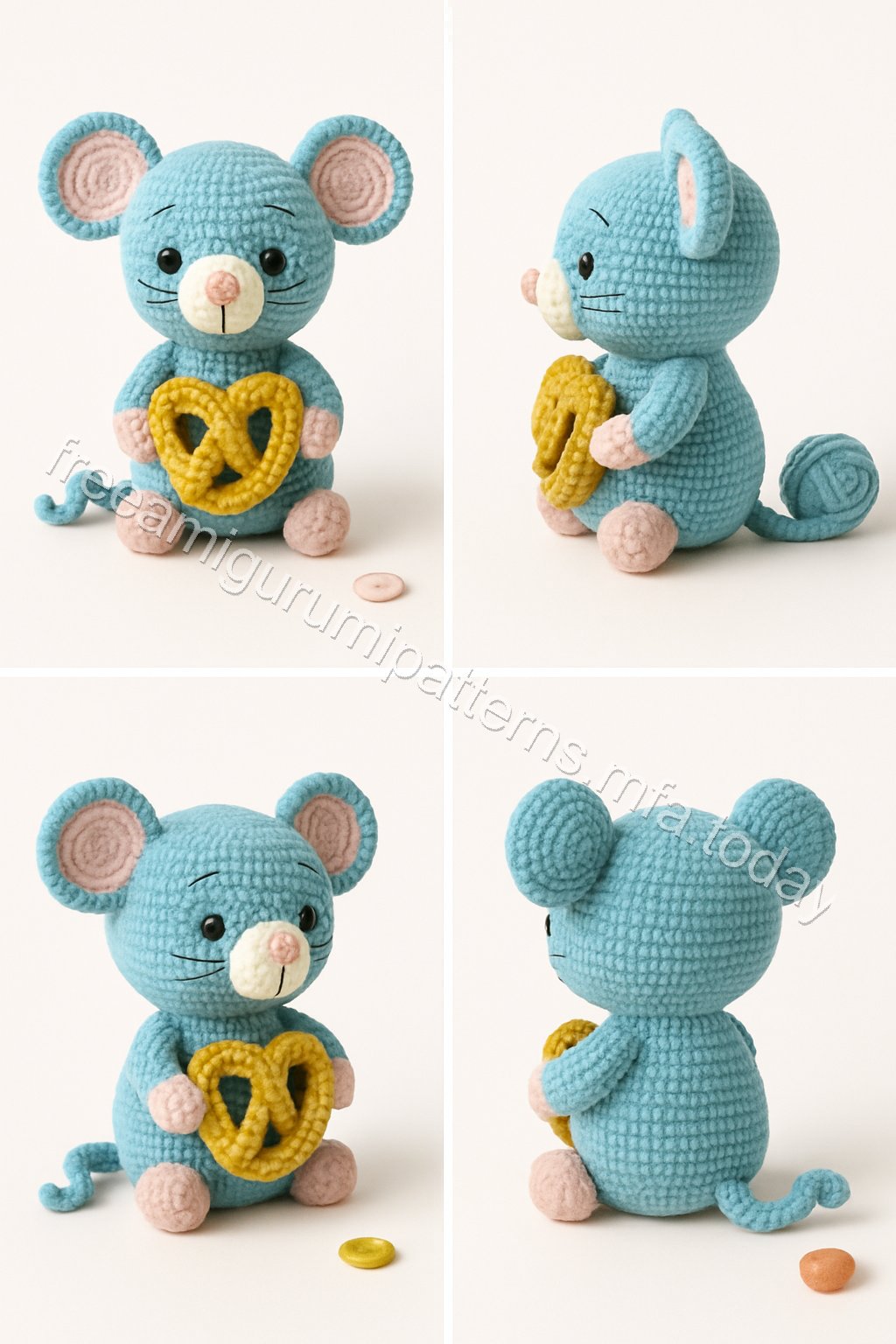 Amigurumi Blue Mouse Free Pattern