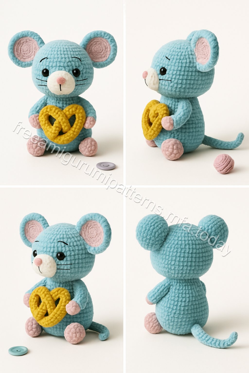 Amigurumi Blue Mouse Free Pattern