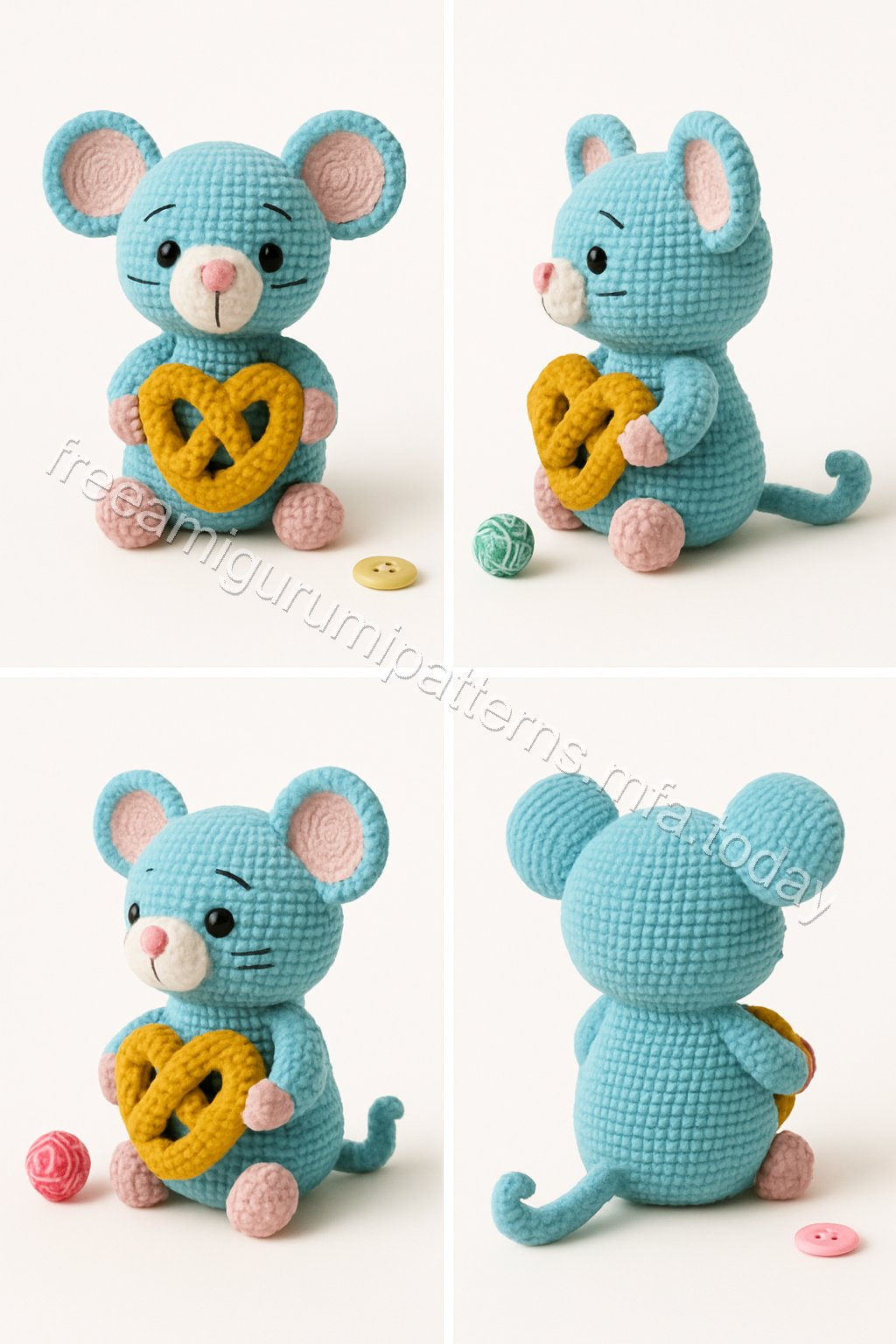 Amigurumi Blue Mouse Free Pattern