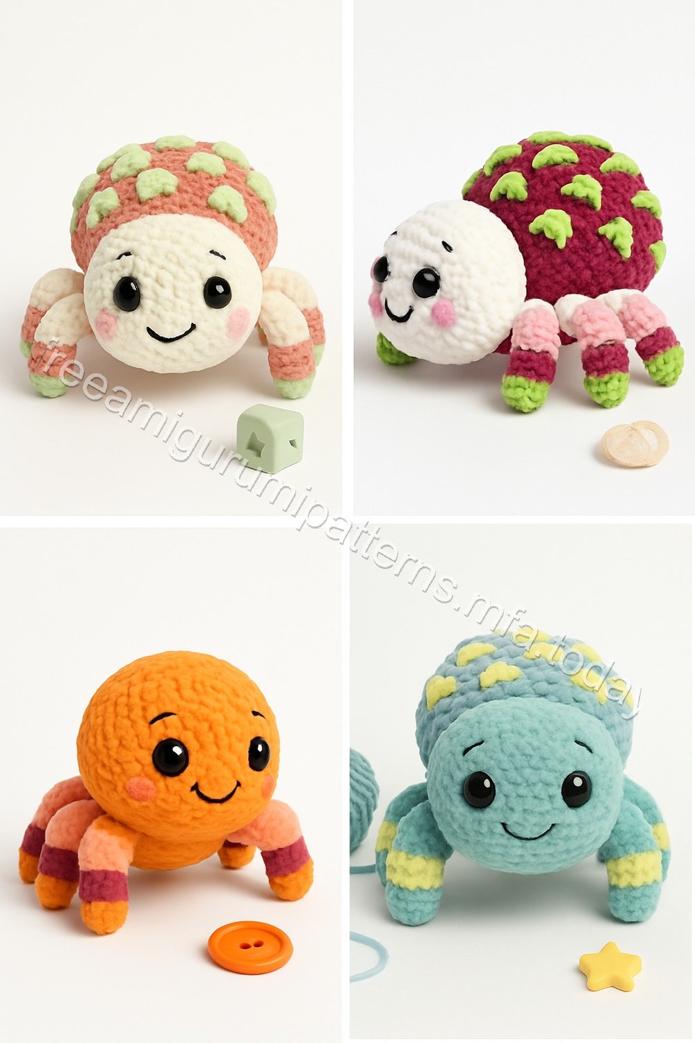 Amigurumi Dragon Fruit Spider Free Pattern